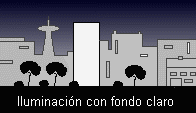 Efecto de un fondo claro